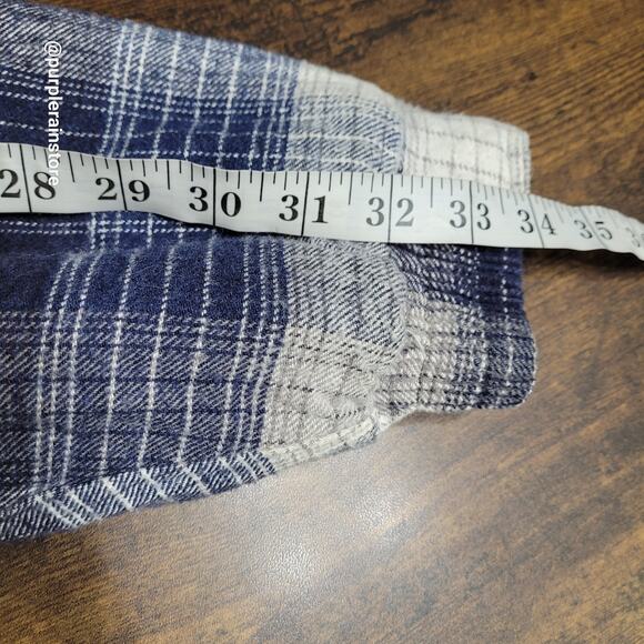 Vtg IC Mist Flannel Plaid Sherpa Shacket Jacket L Zip Front - Picture 9 of 11